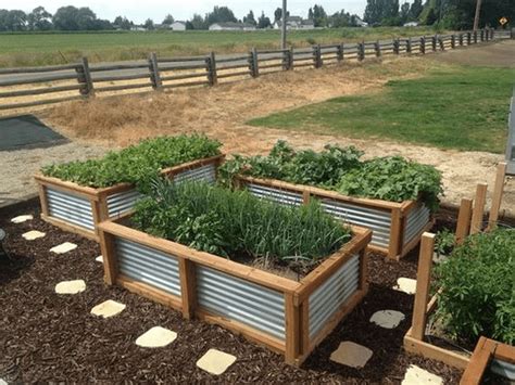 corrugated steel garden boxes|raised corrugated metal garden beds.